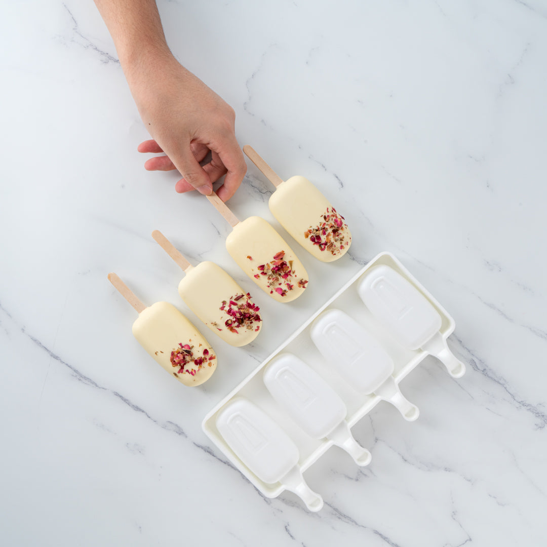 Pastry Tek Silicone Round Popsicle Mold - 4-Compartment - 1 count box