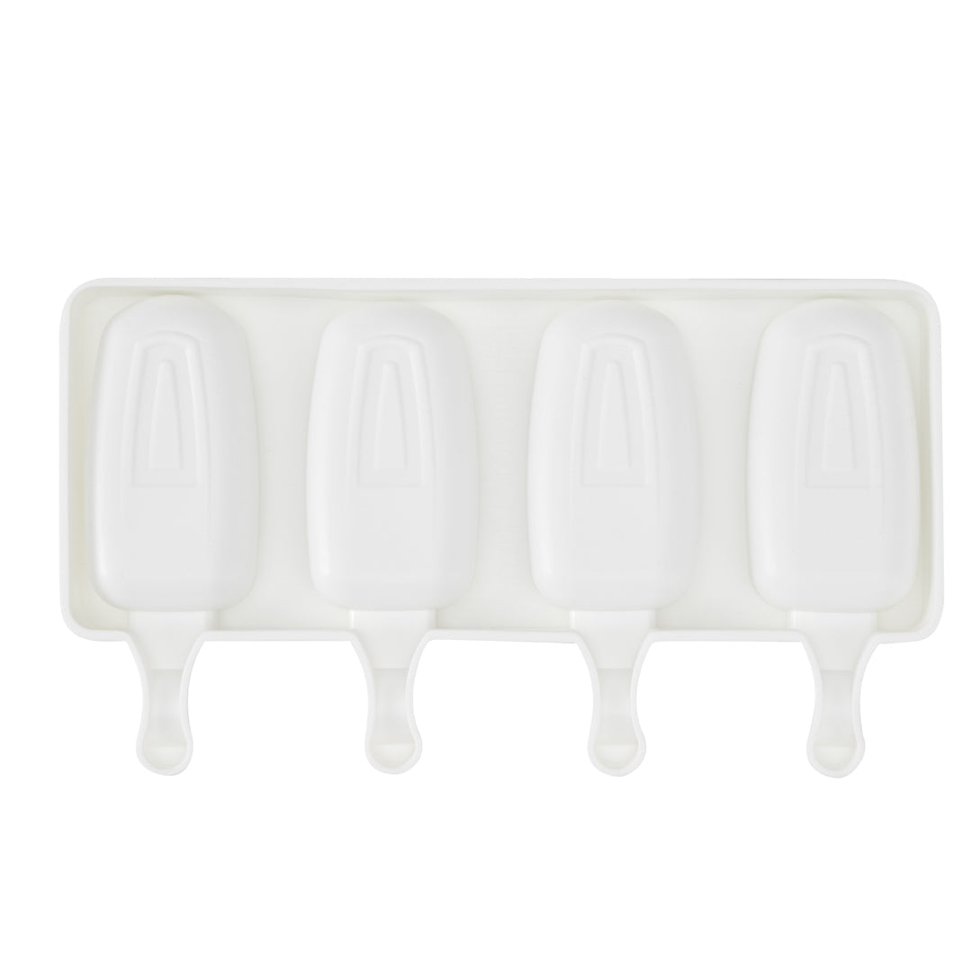 Pastry Tek Silicone Round Popsicle Mold - 4-Compartment - 10 count box