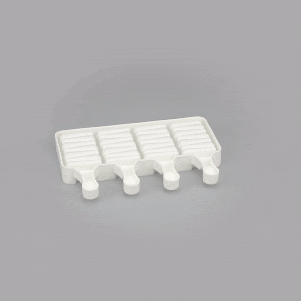Pastry Tek Silicone Rectangle Popsicle Mold - 4-Compartment - 1 count box