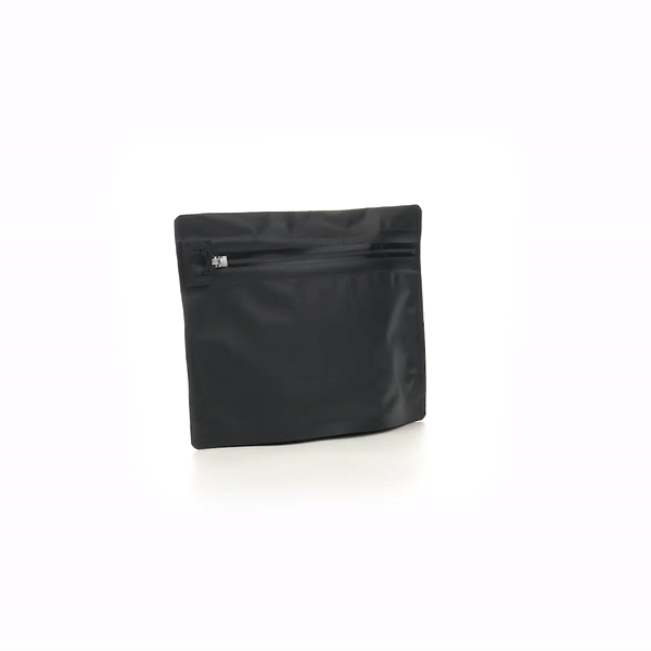 High Level Black Plastic Locking Pouch - Child-Resistant - 8" x 2 1/4" x 6" - 10 count box