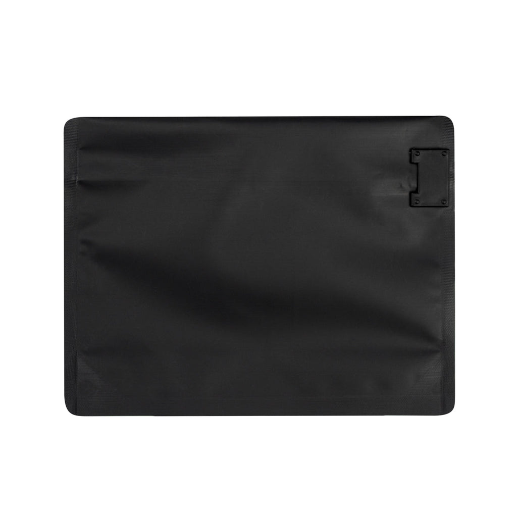 High Level Black Plastic Locking Pouch - Child-Resistant - 8" x 2 1/4" x 6" - 100 count box