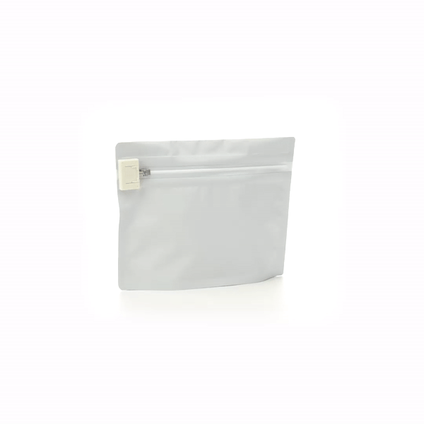 High Level White Plastic Locking Pouch - Child-Resistant - 8" x 2 1/4" x 6" - 10 count box