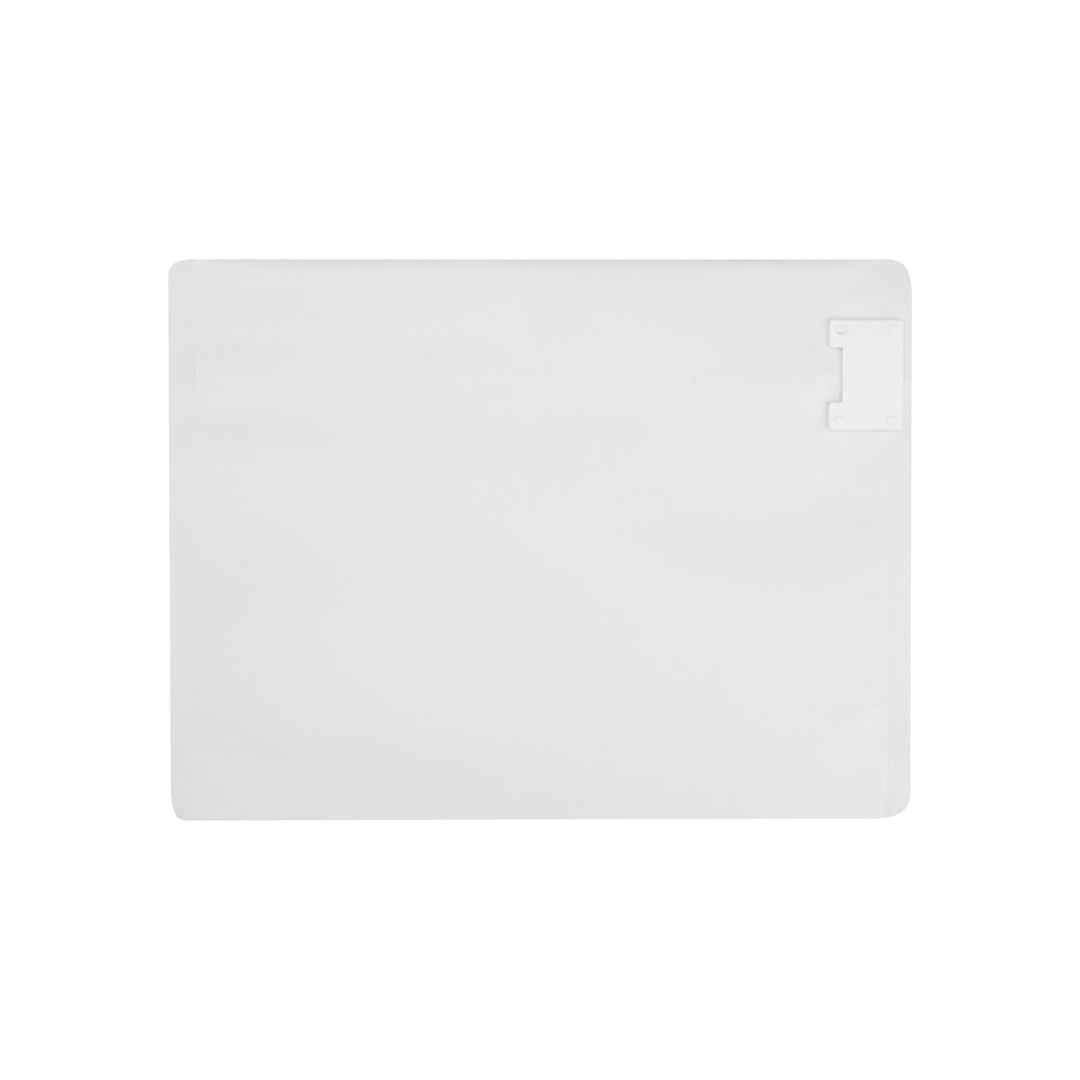 High Level White Plastic Locking Pouch - Child-Resistant - 8" x 2 1/4" x 6" - 10 count box