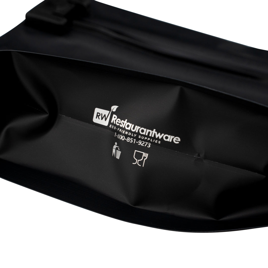 High Level Black Plastic Locking Pouch - Child-Resistant - 12 1/4" x 4" x 9" - 100 count box