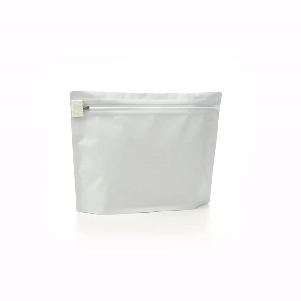 High Level White Plastic Locking Pouch - Child-Resistant - 12 1/4" x 4" x 9" - 10 count box