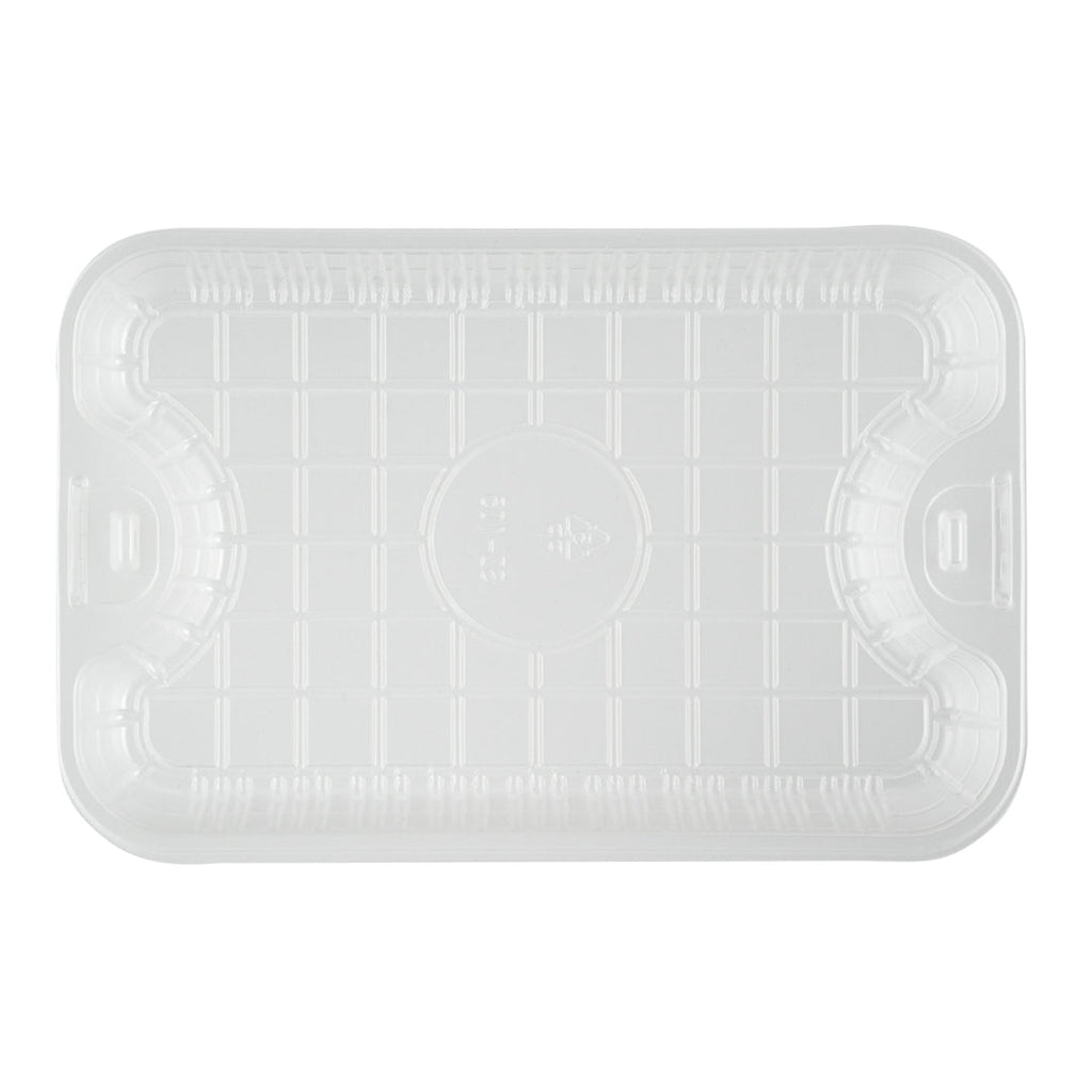Futura 10 oz White Plastic Insert Tray - 1-Compartment, Fits 32 and 37 oz Containers, Microwavable - 6 1/2" x 4 1/4" x 1" - 100 count box