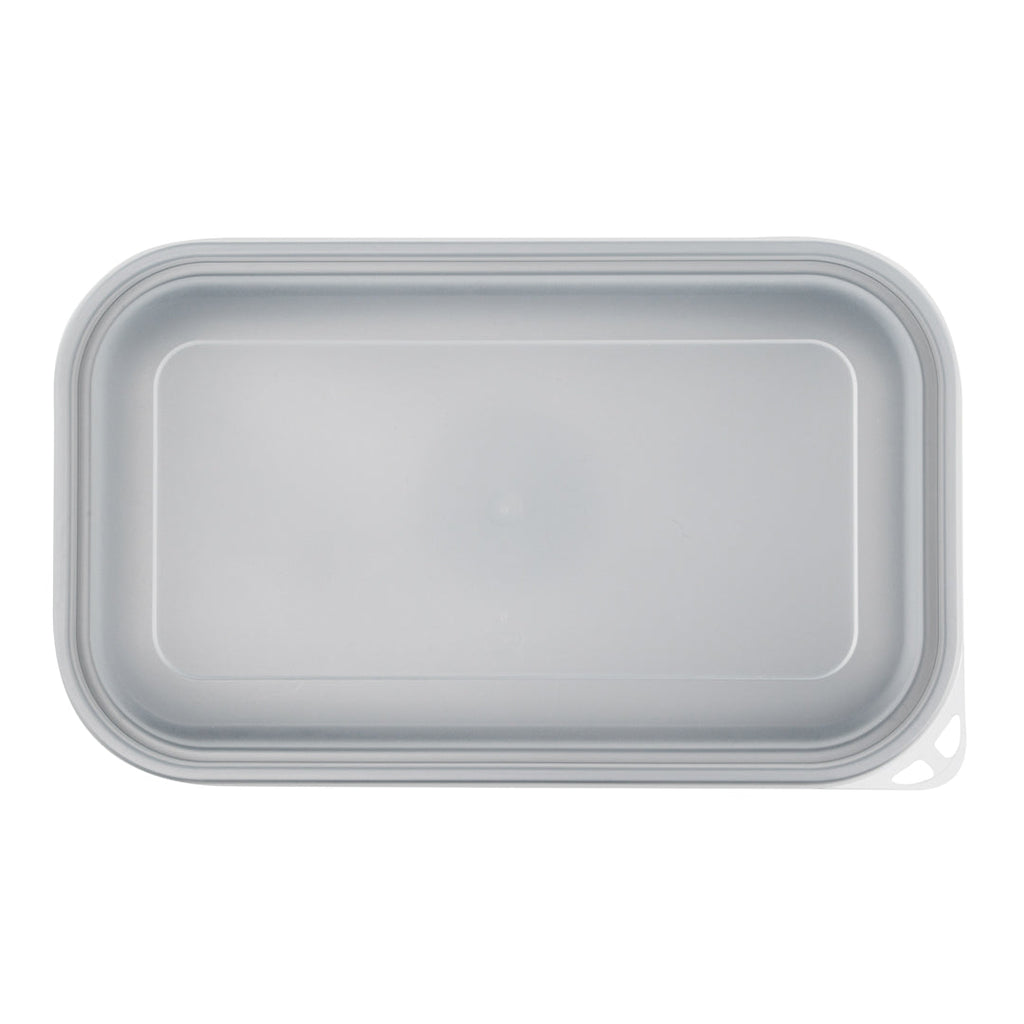 Futura 24 oz Silver Plastic Heavy Duty Container - with Frosted Lid, Microwavable, Inserts Available - 8 1/4" x 5" x 2 1/4" - 100 count box