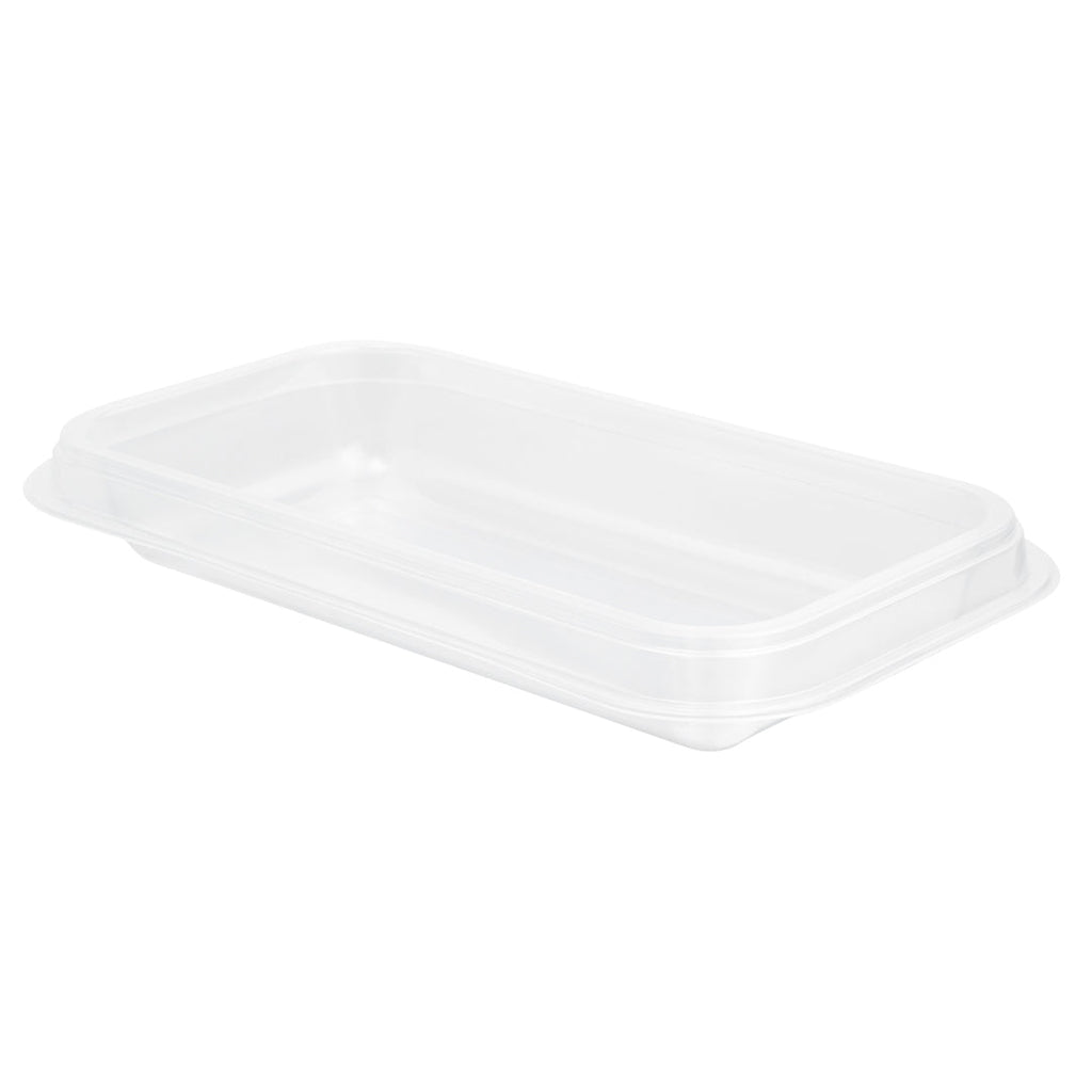 Futura 15 oz Clear Plastic Heavy Duty Insert Tray - Fits 24, 34 and 44 oz Containers, Microwavable - 100 count box