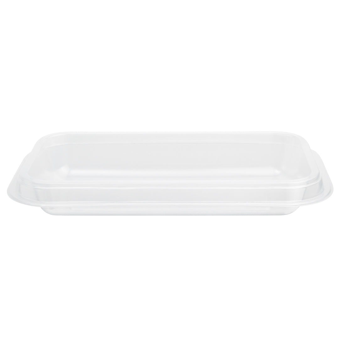 Futura 15 oz Clear Plastic Heavy Duty Insert Tray - Fits 24, 34 and 44 oz Containers, Microwavable - 100 count box