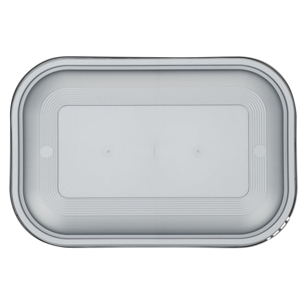 Futura 34 oz Matte Gray Plastic Tamper-Evident Take Out Container - with Lid, Microwavable - 8 3/4" x 6" x 2 1/4" - 100 count box