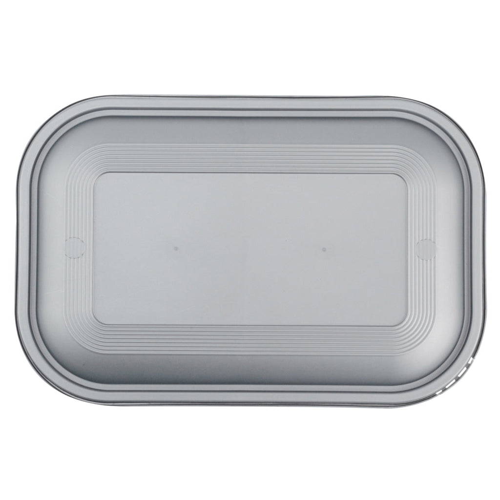 Futura 68 oz Matte Gray Plastic Tamper-Evident Take Out Container - with Lid, Microwavable - 8 3/4" x 6" x 3 3/4" - 100 count box