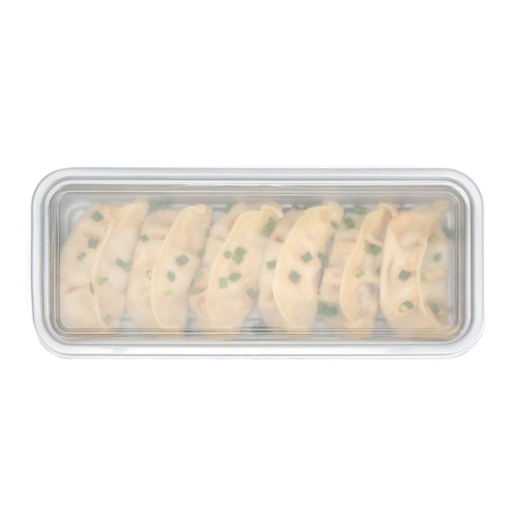 Futura 20 oz Silver Plastic Catering Container - with Clear Lid, Microwavable - 8 3/4" x 3 3/4" x 1 3/4" - 100 count box