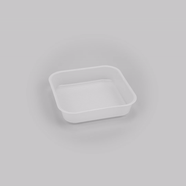 Futura 14 oz Clear Plastic Insert Tray - Fits 34 oz Bowl, Microwavable - 100 count box