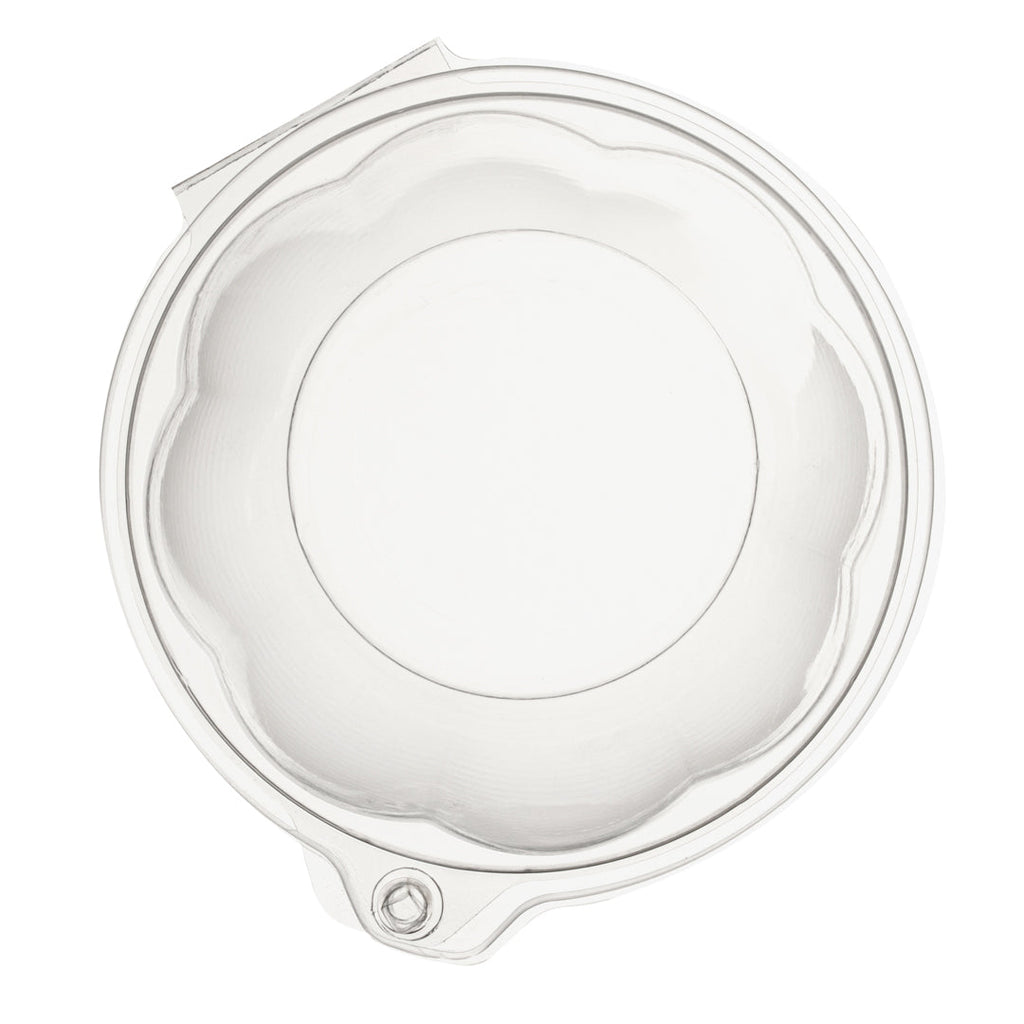 Tamper Tek 32 oz Round Clear Plastic Bowl - with Hinged Lid, Tamper-Evident - 7" x 7" x 3 1/2" - 100 count box