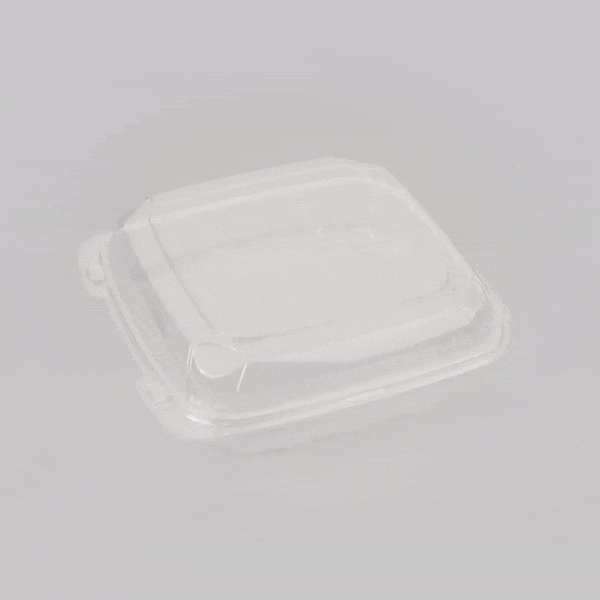 Thermo Tek 46 oz Rectangle Clear Plastic Clamshell Container - Anti-Fog - 9" x 8 1/4" x 2 1/2" - 100 count box