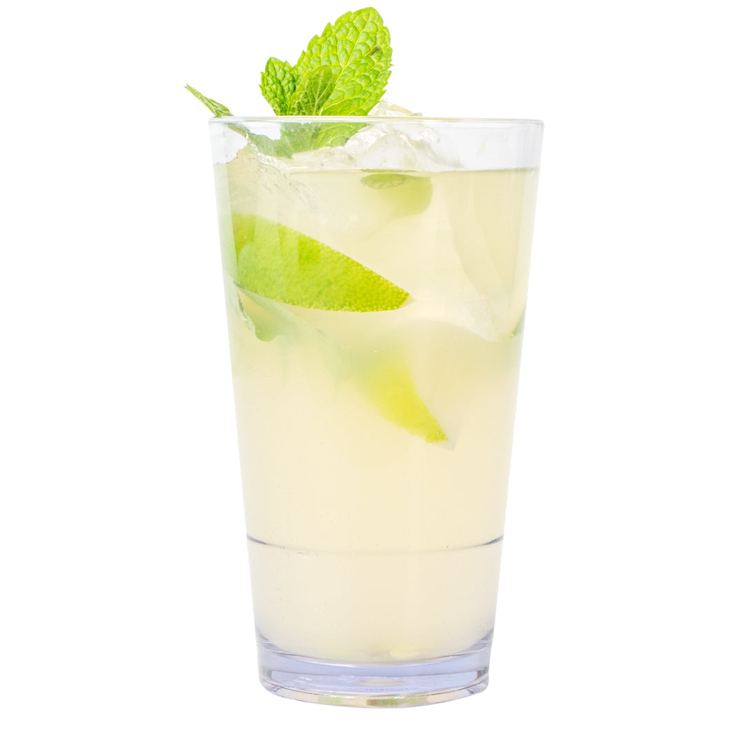 Bev Tek 14 oz SAN Plastic Highball Glass - Stackable - 3 1/4" x 3 1/4" x 5 1/2" - 12 count box