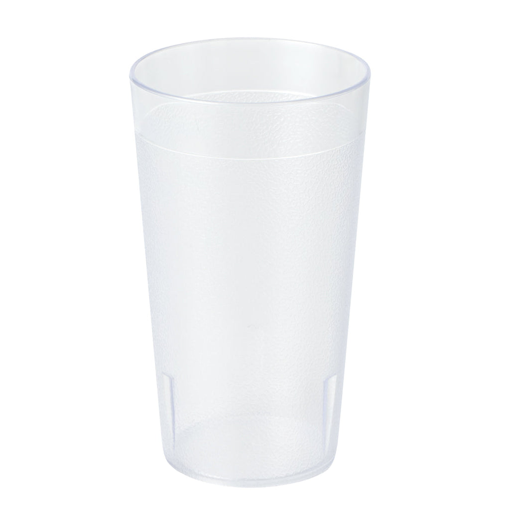 Bev Tek 12 oz SAN Plastic Tumbler - Pebbled - 3" x 3" x 5" - 12 count box