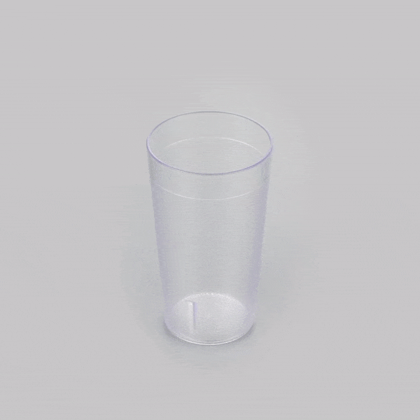 Bev Tek 12 oz SAN Plastic Tumbler - Pebbled - 3" x 3" x 5" - 12 count box