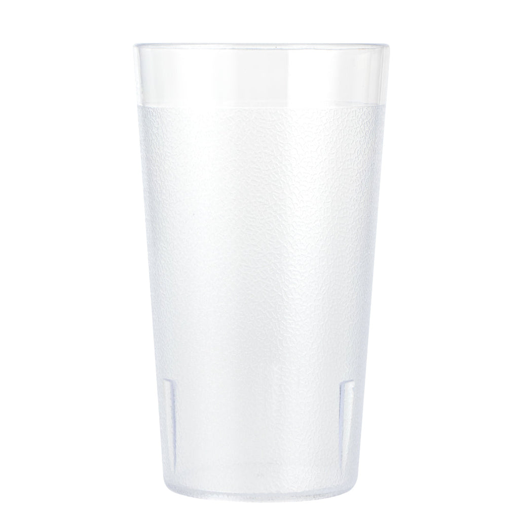 Bev Tek 12 oz SAN Plastic Tumbler - Pebbled - 3" x 3" x 5" - 12 count box