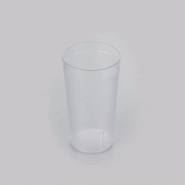 Bev Tek 16 oz SAN Plastic Tumbler - Pebbled - 3 1/4" x 3 1/4" x 5 3/4" - 12 count box