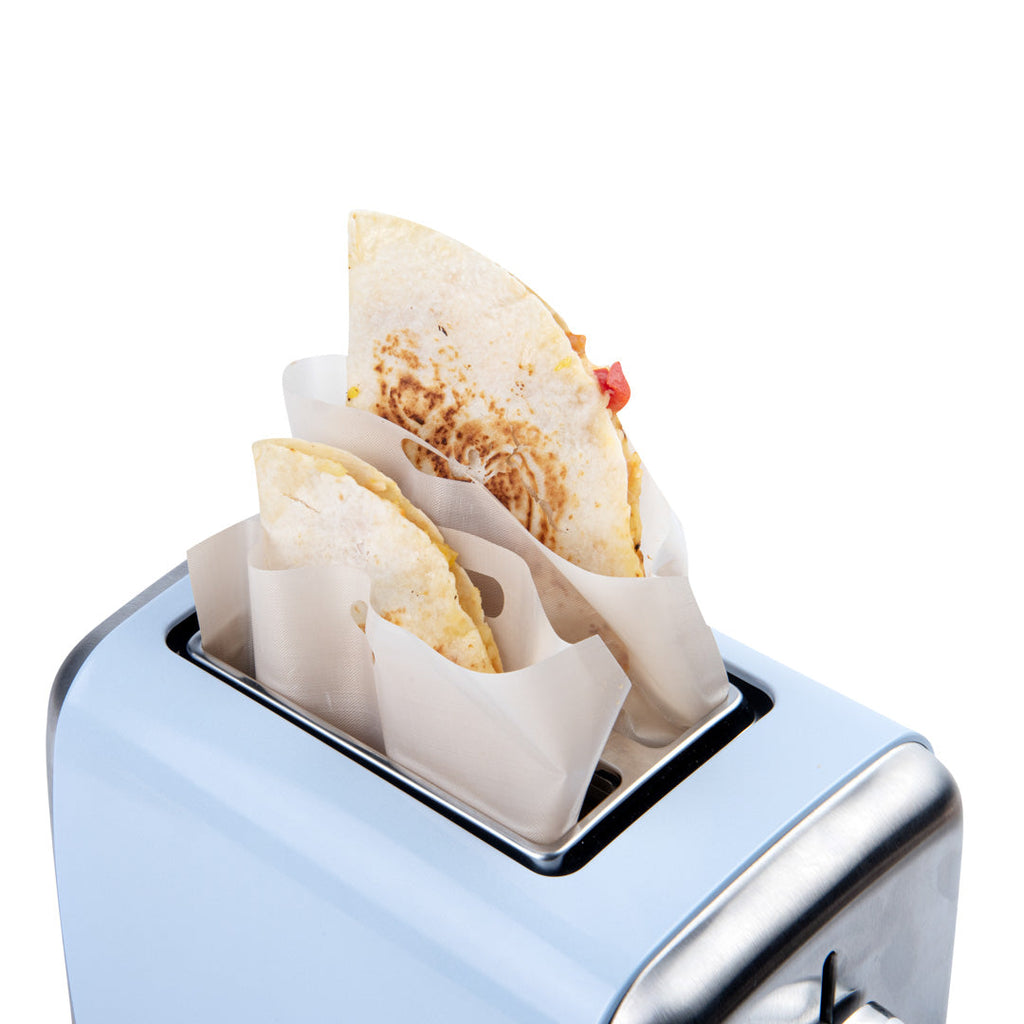 Bag Tek Kraft Plastic Large Toaster Bag - Non-Stick, Heat-Resistant, Semi-Disposable - 8 3/4" x 8" - 10 count box