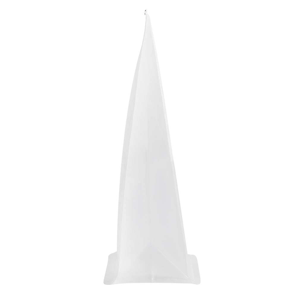 Bag Tek White Cotton Paper Tin Tie Bag - with Clear Window - 5" x 4" x 11 1/4" - 100 count box