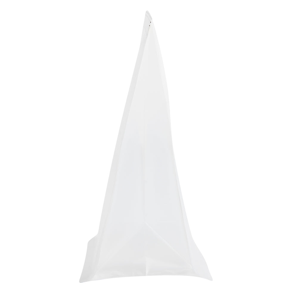Bag Tek White Cotton Paper Tin Tie Bag - with Clear Window - 6 1/4" x 5" x 10 1/4" - 100 count box
