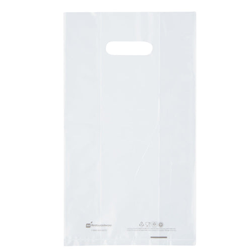 Bag Tek Clear Plastic Take Out Bag - Fits 2-Cup Drink Carrier - 13 3/4" x 7 3/4" x 4 1/4" - 100 count box