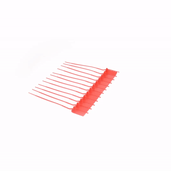 Serve Secure Red Security Zip Tie - Tamper-Evident - 7 3/4" - 100 count box
