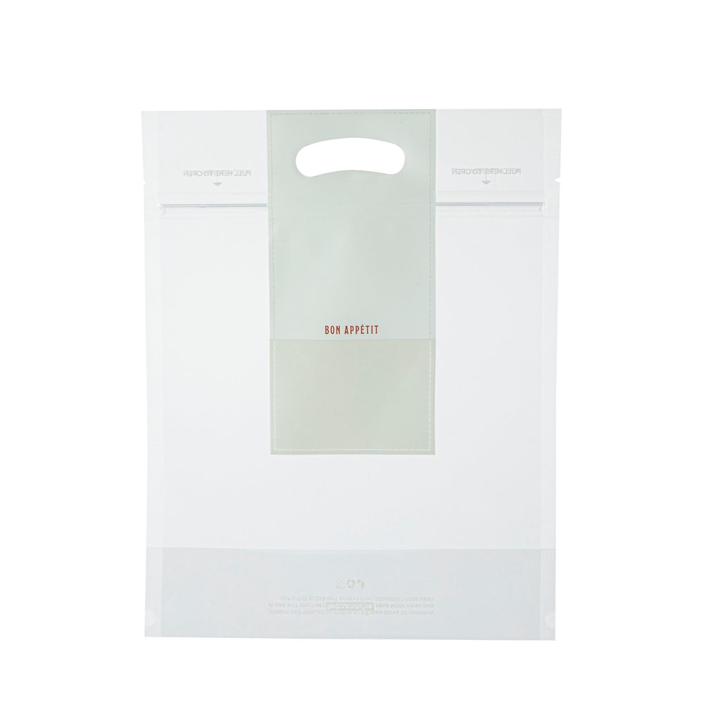 Bag Tek Clear Plastic Gusset Zip Bag - with Handles - 8 1/4" x 3 1/2" x 10 1/2" - 100 count box