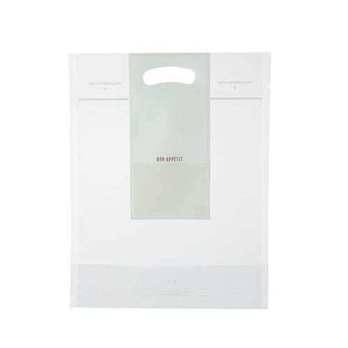 Bag Tek Clear Plastic Gusset Zip Bag - with Handles - 8 1/4" x 3 1/2" x 10 1/2" - 100 count box