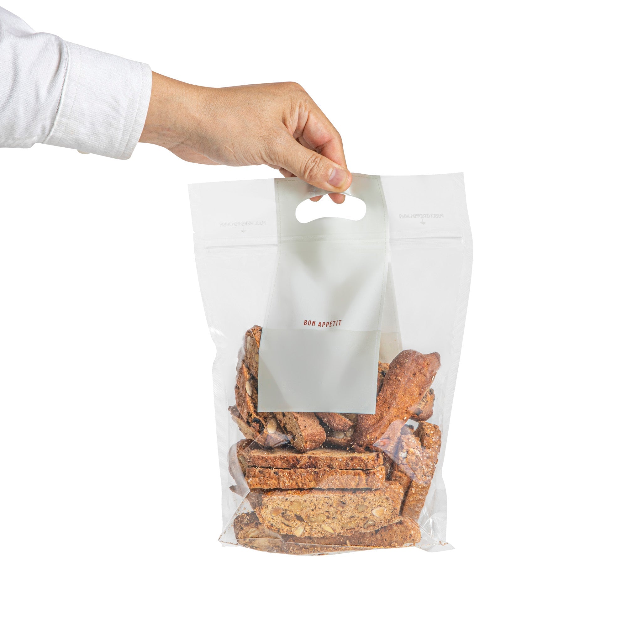 Bag Tek Clear Plastic Gusset Zip Bag - with Handles - 8 1/4" x 3 1/2" x 10 1/2" - 100 count box