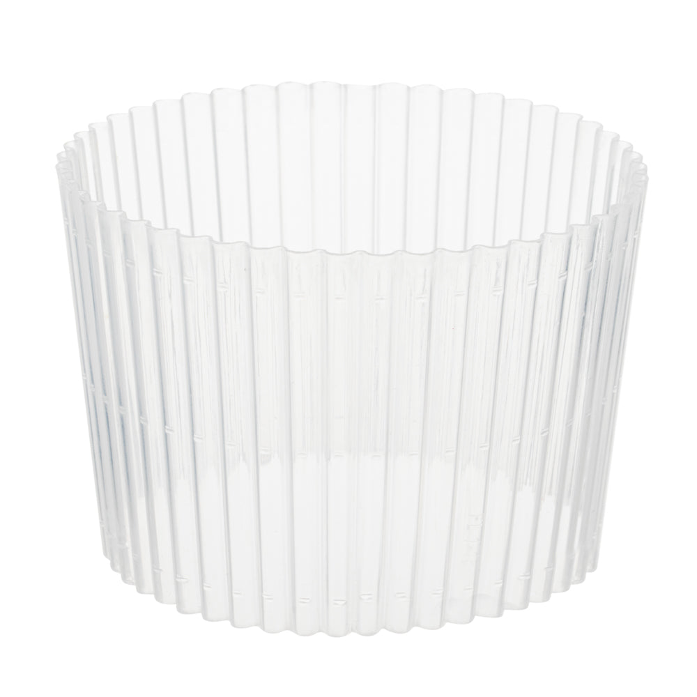 Bev Tek Clear Plastic Ripple Hot / Cold Cup Sleeve - Fits 12, 16 and 24 oz - 1000 count box
