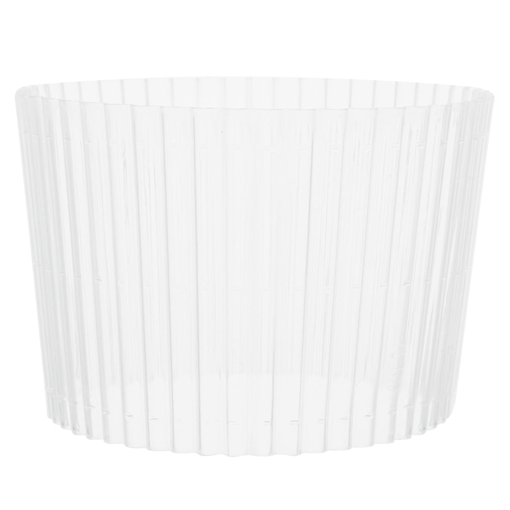 Bev Tek Clear Plastic Ripple Hot / Cold Cup Sleeve - Fits 12, 16 and 24 oz - 50 count box
