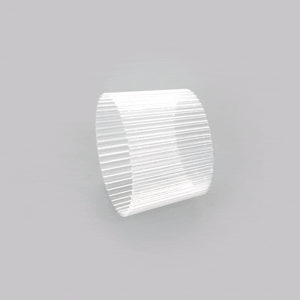 Bev Tek Clear Plastic Ripple Hot / Cold Cup Sleeve - Fits 12, 16 and 24 oz - 1000 count box