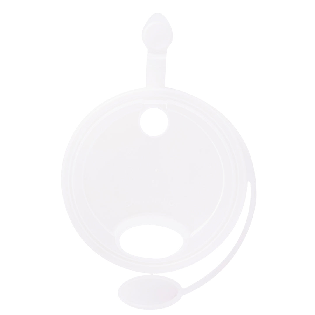 Bev Tek Clear Plastic 2-in-1 Straw or Sippy Cup Lid - with Two Plugs, Fits 12, 16 and 24 oz - 25 count box