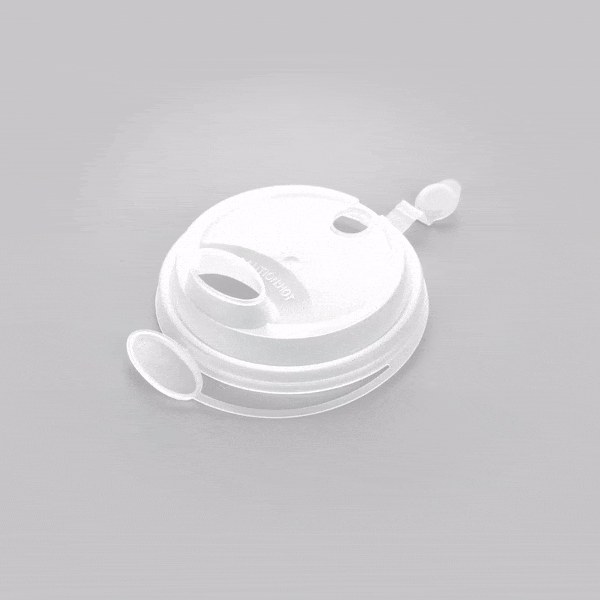 Bev Tek Clear Plastic 2-in-1 Straw or Sippy Cup Lid - with Two Plugs, Fits 12, 16 and 24 oz - 500 count box