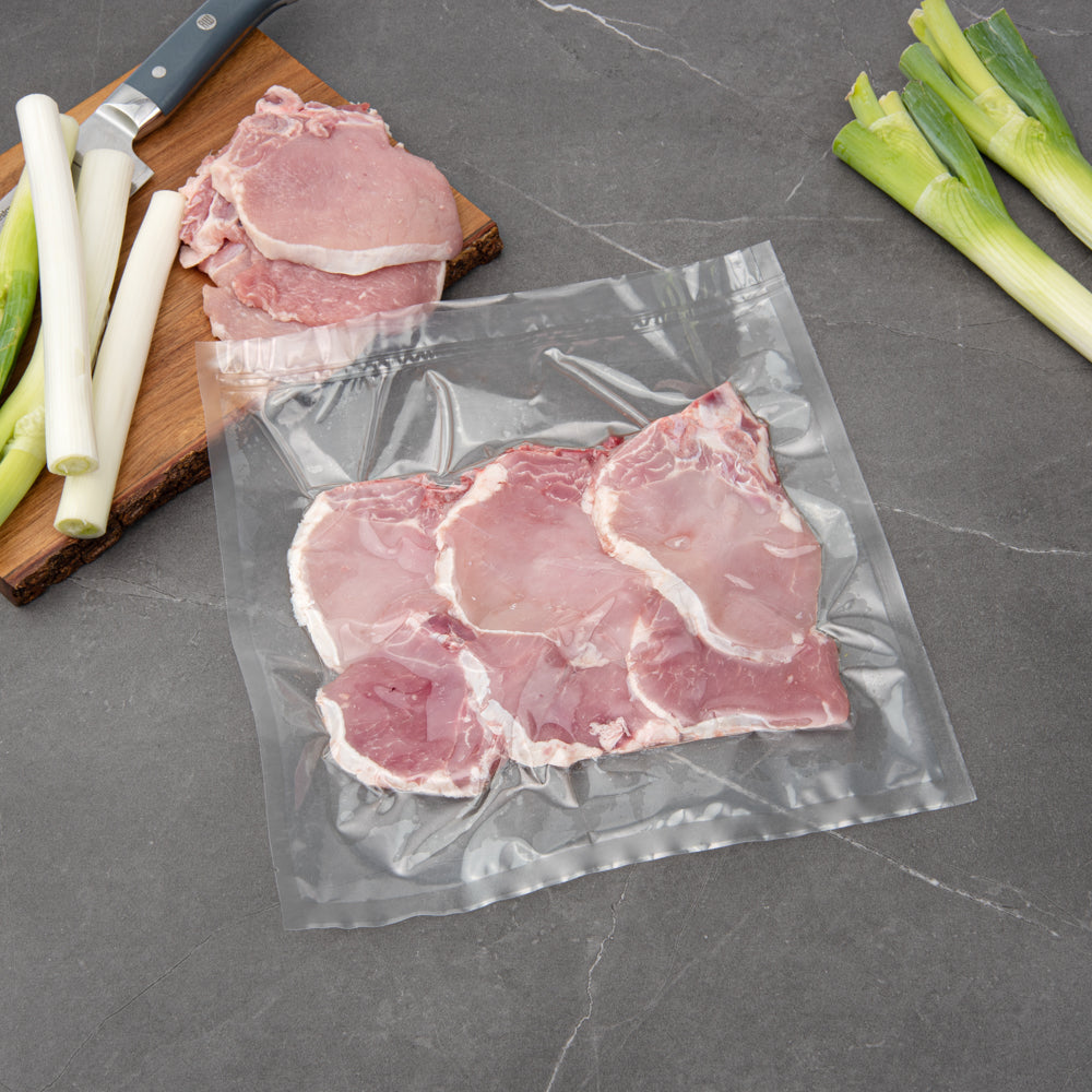 Fresh Hero Clear Plastic Vacuum Packaging Bag - for Chamber Vacuum Sealer, 3 mil, BPA-Free - 12" x 12" - 100 count box