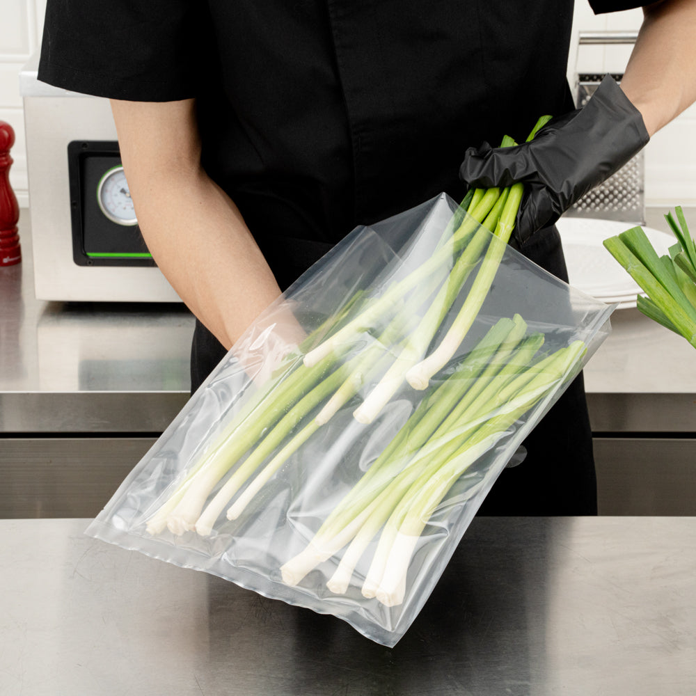 Fresh Hero Clear Plastic Vacuum Packaging Bag - for Chamber Vacuum Sealer, 3 mil, BPA-Free - 14" x 12" - 100 count box