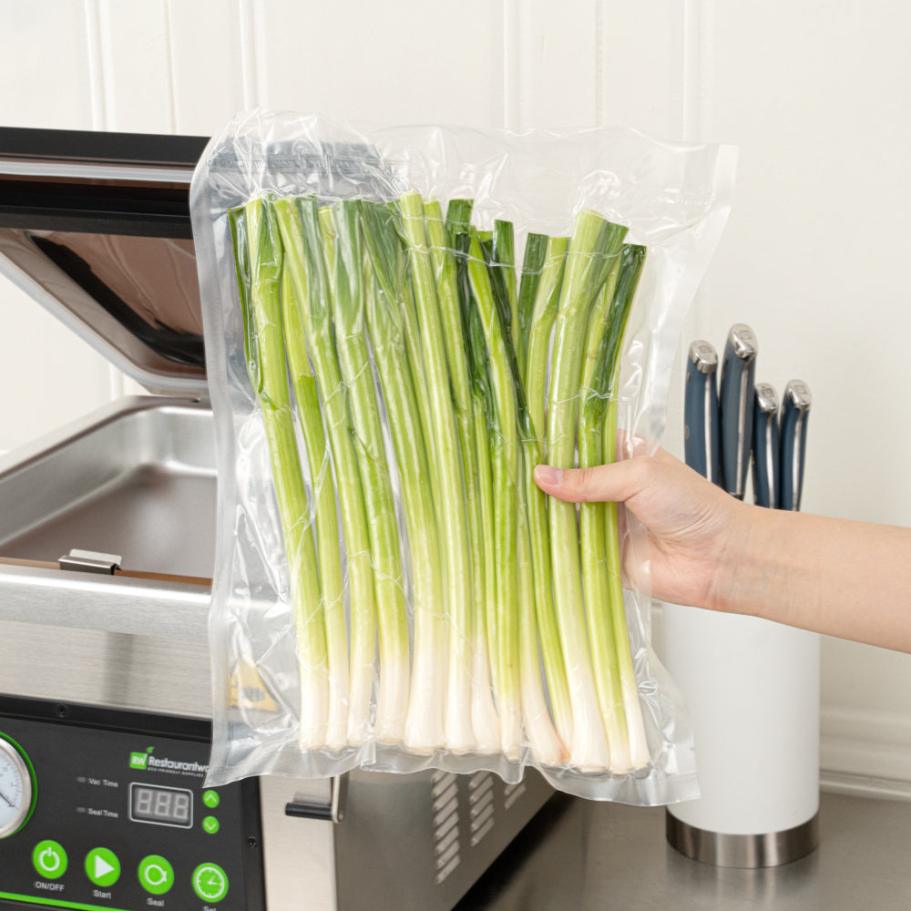 Fresh Hero Clear Plastic Vacuum Packaging Bag - for Chamber Vacuum Sealer, 3 mil, BPA-Free - 14" x 12" - 100 count box