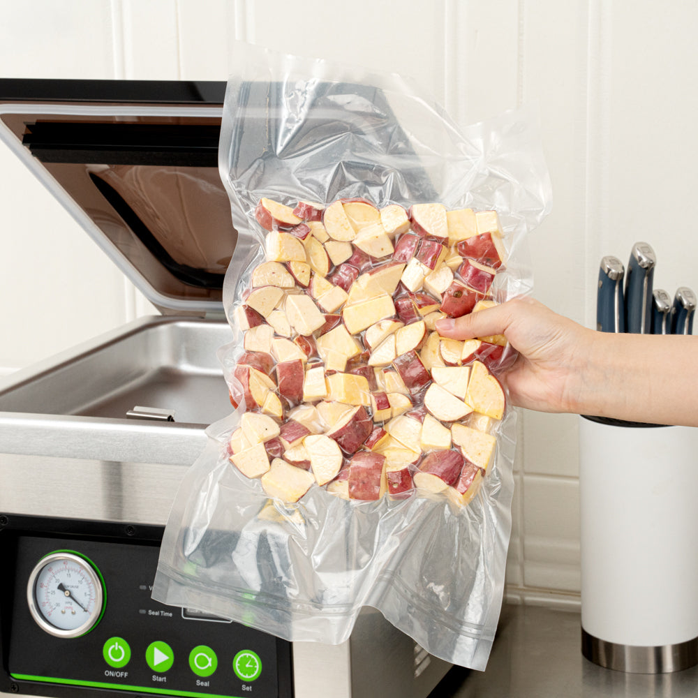 Fresh Hero Clear Plastic Vacuum Sealer Bags - for Chamber Vacuum Sealer, 3 mil, BPA-Free - 18" x 10" - 1000 count box