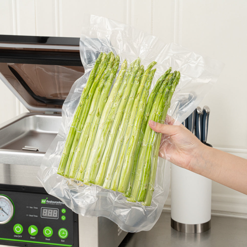 Fresh Hero Clear Plastic Vacuum Packaging Bag - for Chamber Vacuum Sealer, 3 mil, BPA-Free - 16" x 12" - 100 count box