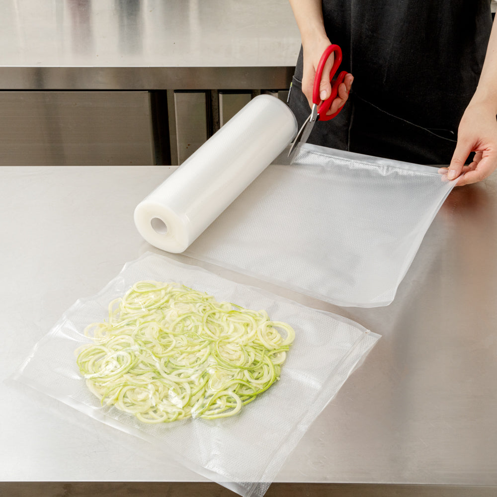 Fresh Hero Clear Plastic Full Mesh External Vacuum Sealer Bag Roll - 3 mil - 11 1/2" x 50' - 10 count box