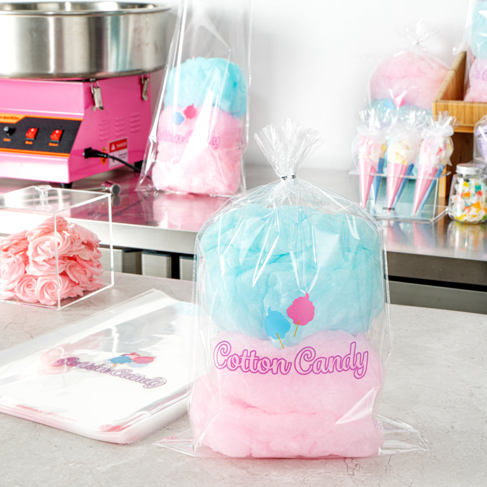 Bag Tek Clear Plastic Cotton Candy Bag - 12" x 18" - 100 count box