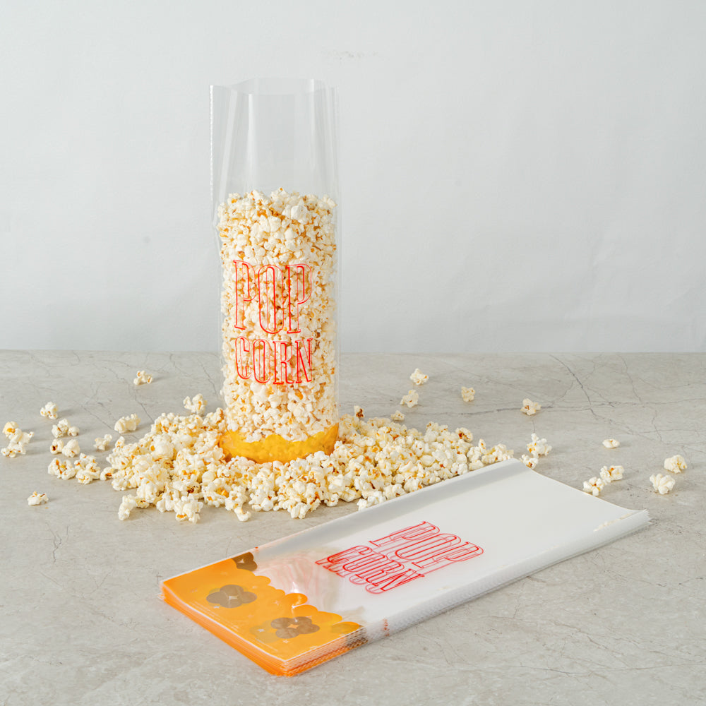 Bag Tek Clear Plastic Popcorn Bag - 17" x 7" - 100 count box