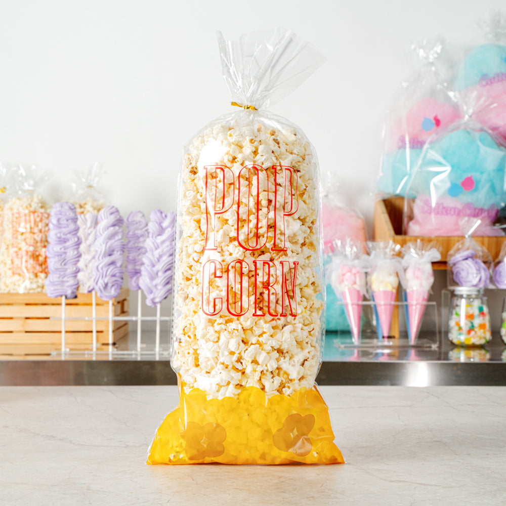 Bag Tek Clear Plastic Popcorn Bag - 17" x 7" - 100 count box