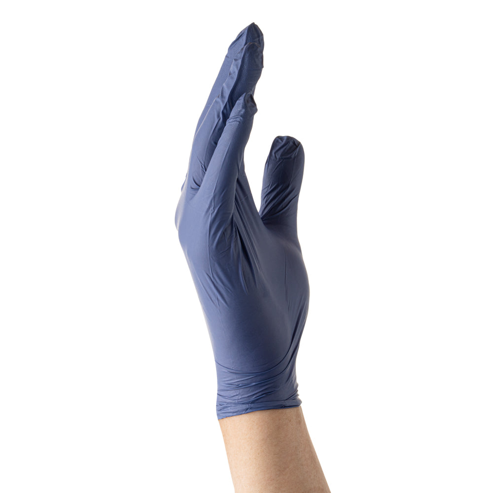 Low Derma Dark Blue Small Nitrile Gloves - Hypoallergenic, Non-Sterile, Powder-Free - 100 count box