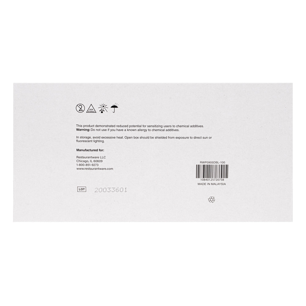 Low Derma Dark Blue Small Nitrile Gloves - Hypoallergenic, Non-Sterile, Powder-Free - 100 count box