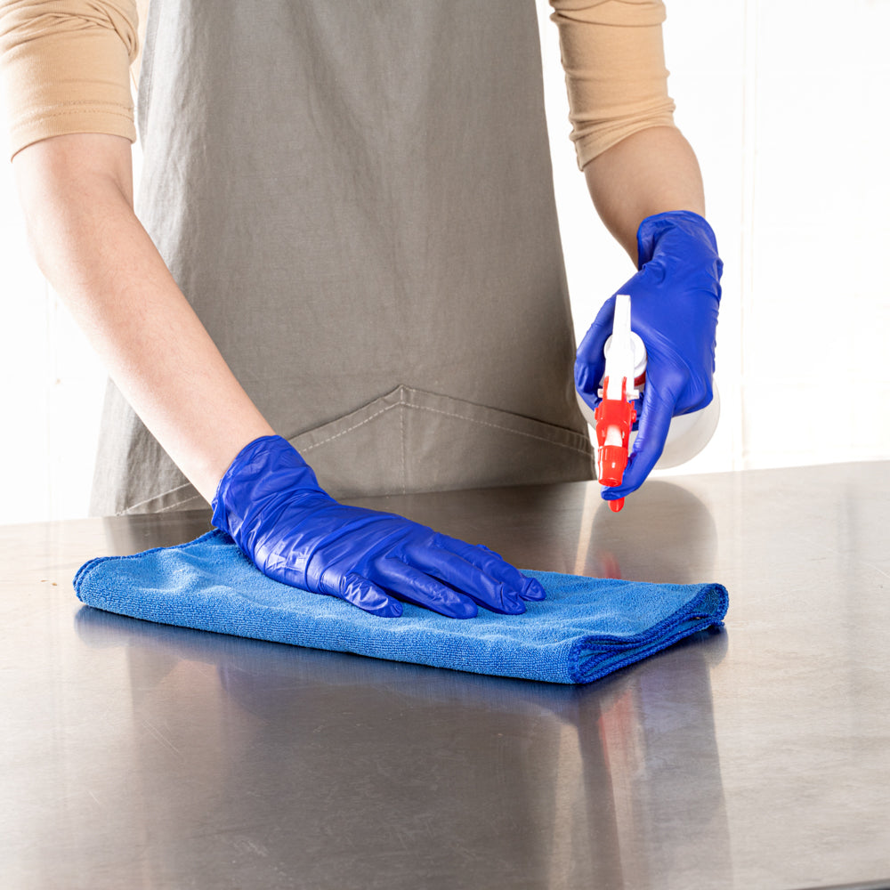 Low Derma Blue Medium Nitrile Gloves - Hypoallergenic, Non-Sterile, Powder-Free - 1000 count box