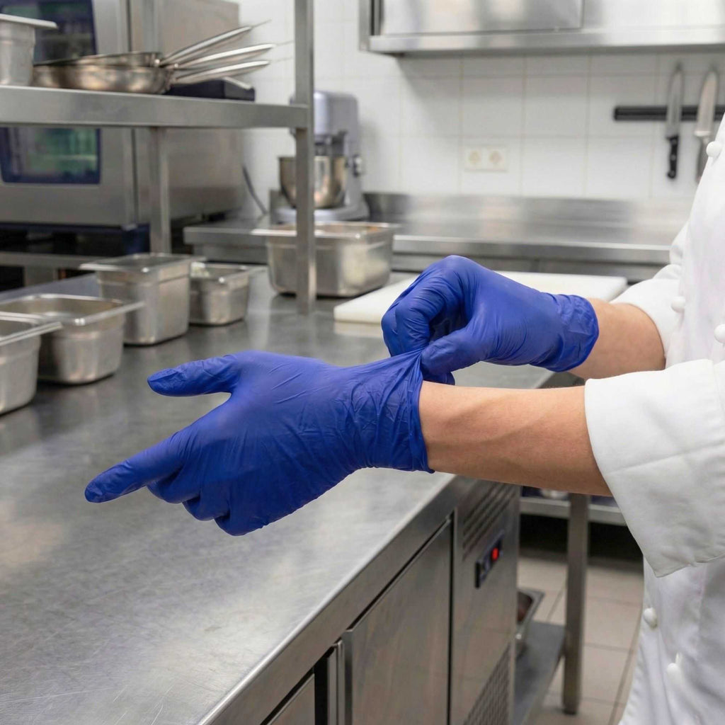 Low Derma Blue Large Nitrile Gloves - Hypoallergenic, Non-Sterile, Powder-Free - 1000 count box